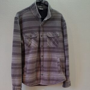 Men's Voyager Grey Plaid Fleece Jacket